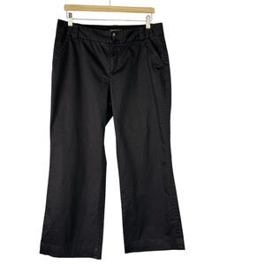 Eddie Bauer Blakely Fit Women 12 Black Hemmed 28.5 Inseam Wide Leg Pants